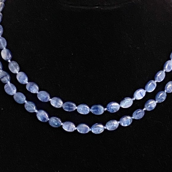 Blue Tourmaline WW Necklace, 16"" - Picture 6 of 7